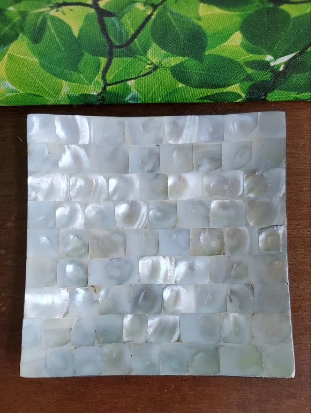 World Market Mother of Pearl Small Piller Plate - Set of 2 NWT